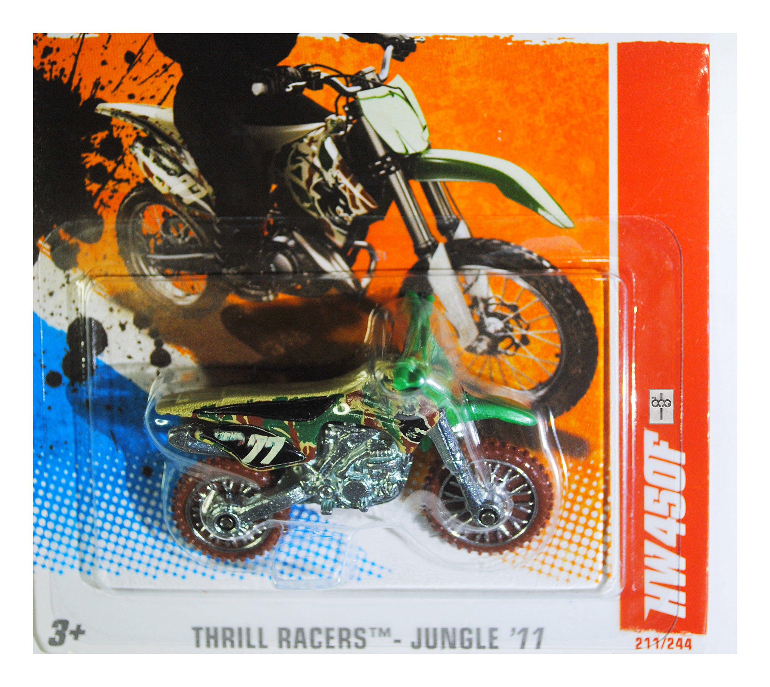 Hot Wheels 2011 Thrill Racers Jungle HW450F Dirt Bike Dirtbike